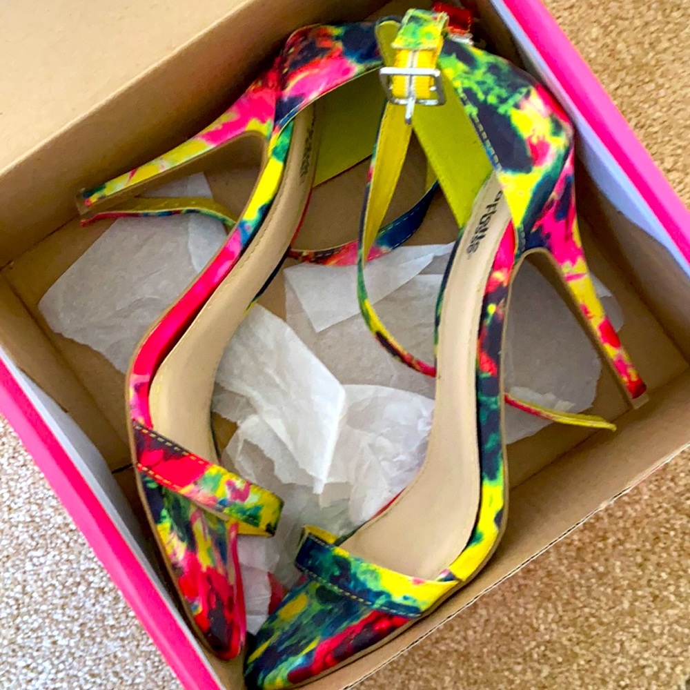 Charlotte russe colorful straps heels
